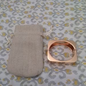 Woman Rose gold color bangle retro style .